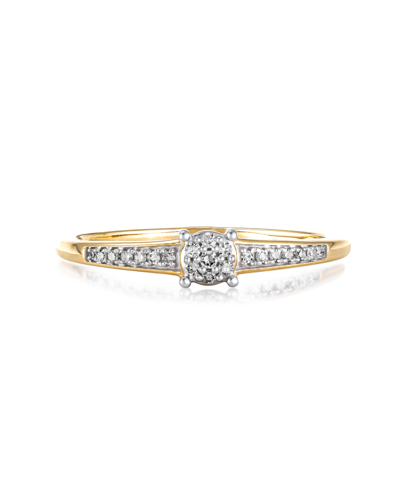 Yellow Gold ring with diamonds