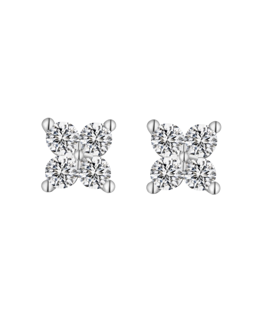 Sterling silver earrings with zircons