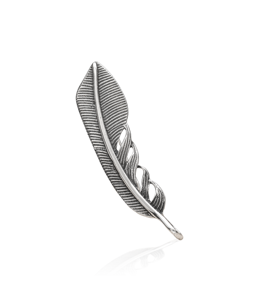 Sterling silver  brooch "feather"