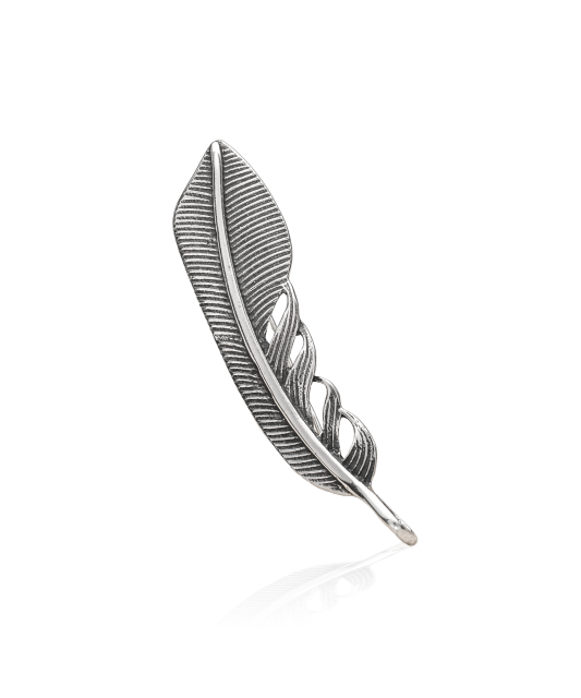 Sterling silver  brooch "feather"