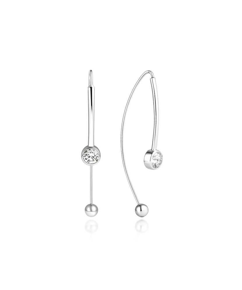 Hopeiset korvakorut zirkoneilla