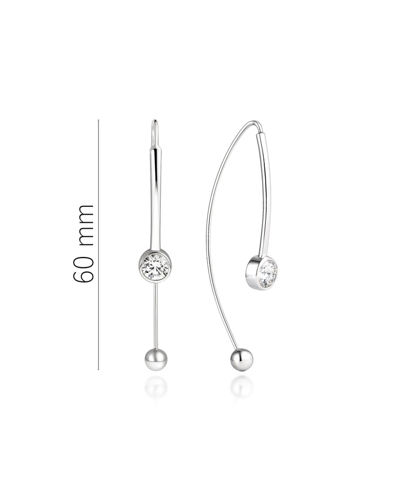 Hopeiset korvakorut zirkoneilla