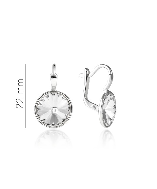 Sterling silver earrings with crystals