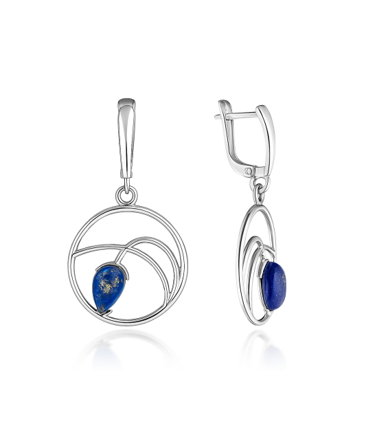 Sterling Silver earrings with lapis lazuli