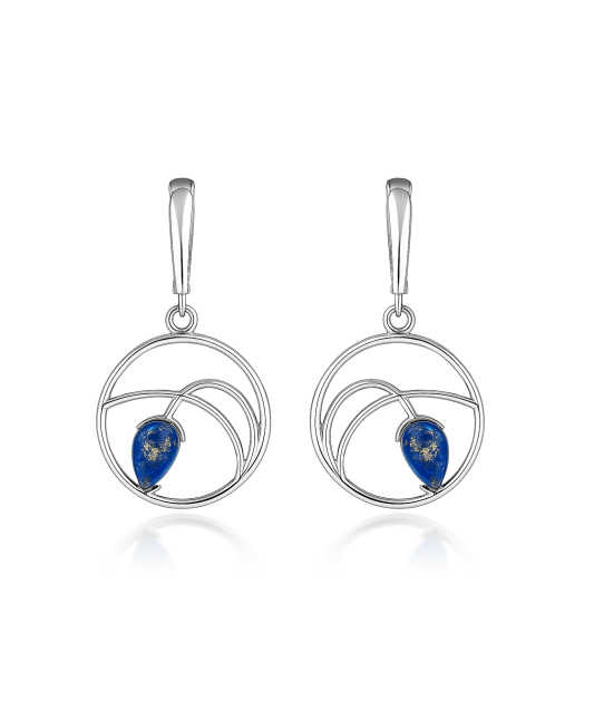 Sterling Silver earrings with lapis lazuli