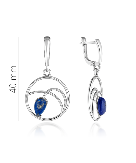 Sterling Silver earrings with lapis lazuli
