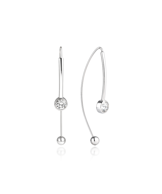 Sterling silver earrings with zircons