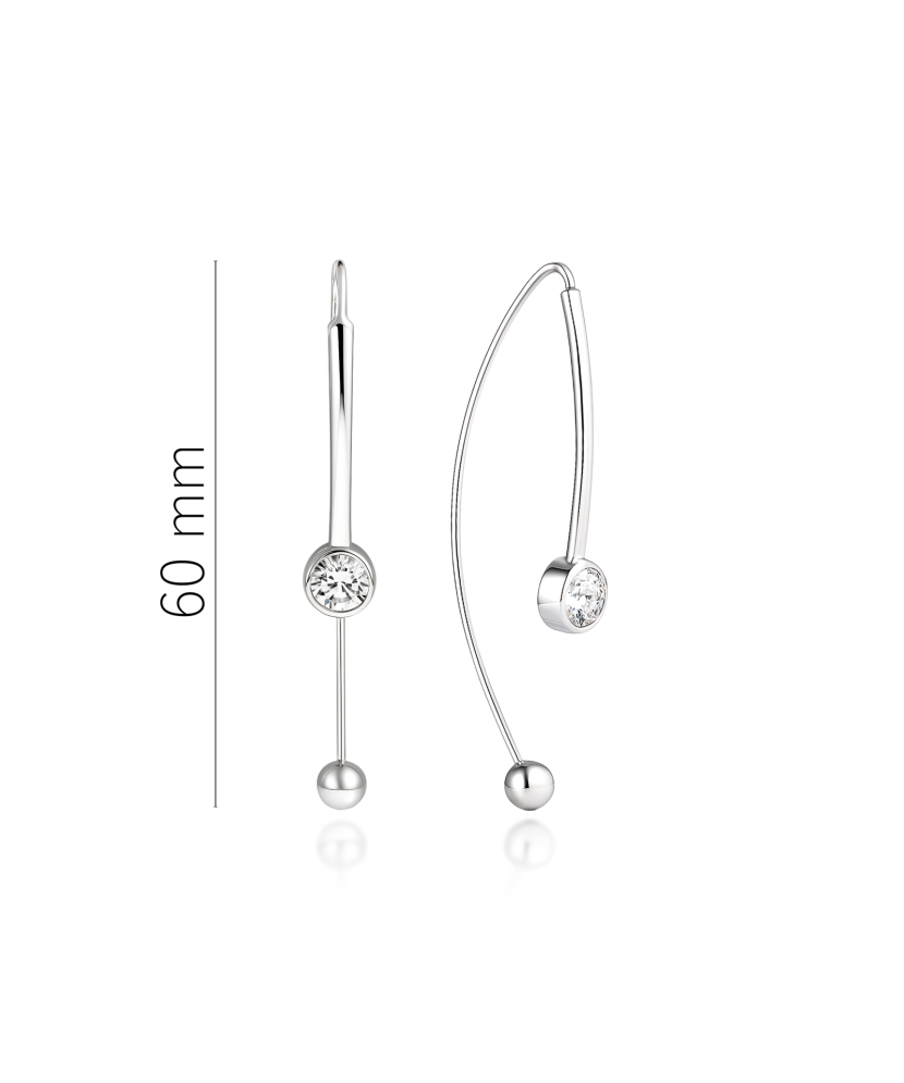 Hopeiset korvakorut zirkoneilla