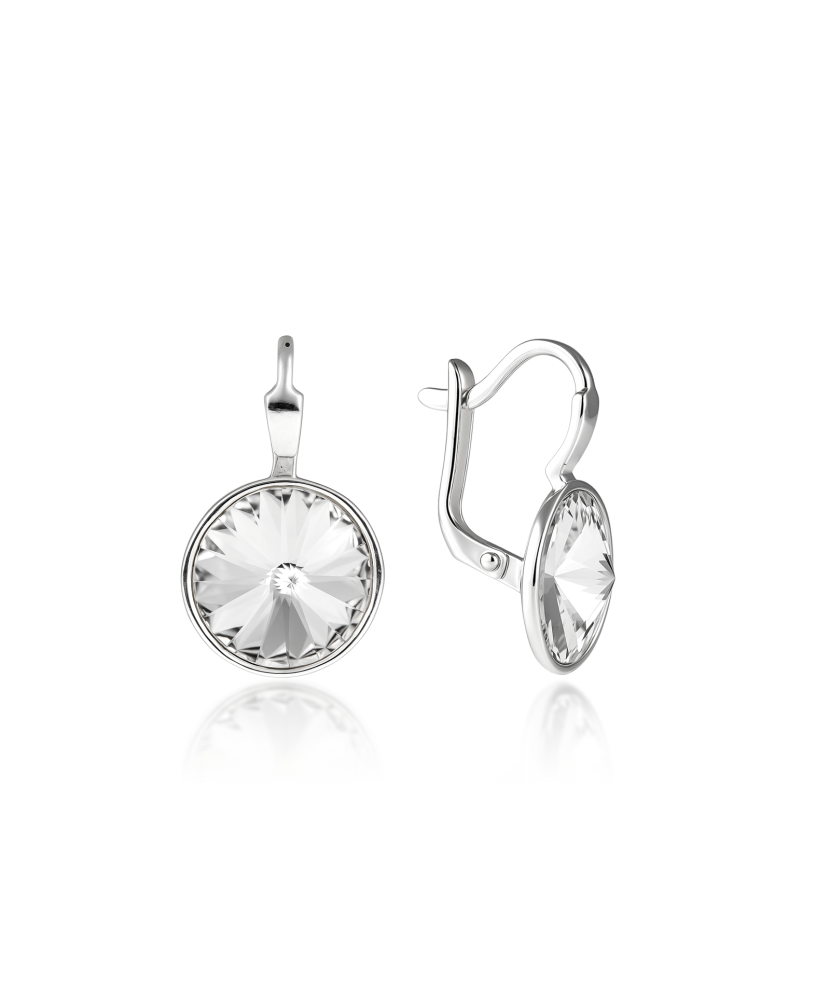 Sterling silver earrings with crystals