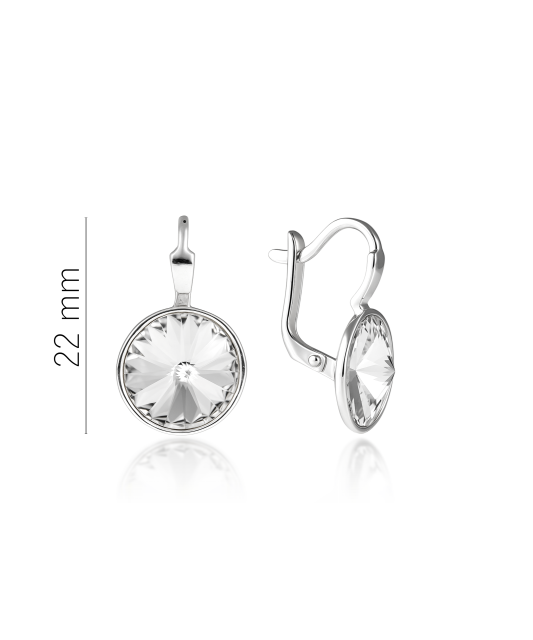 Sterling silver earrings with crystals