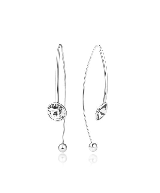 Sterling silver earrings with zircons