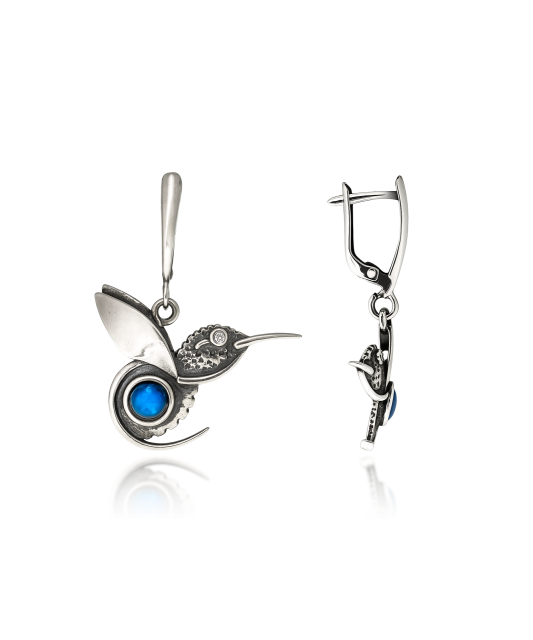 Sterling silver earrings with nacre