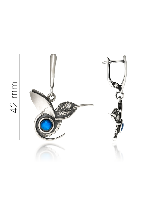 Sterling silver earrings with nacre