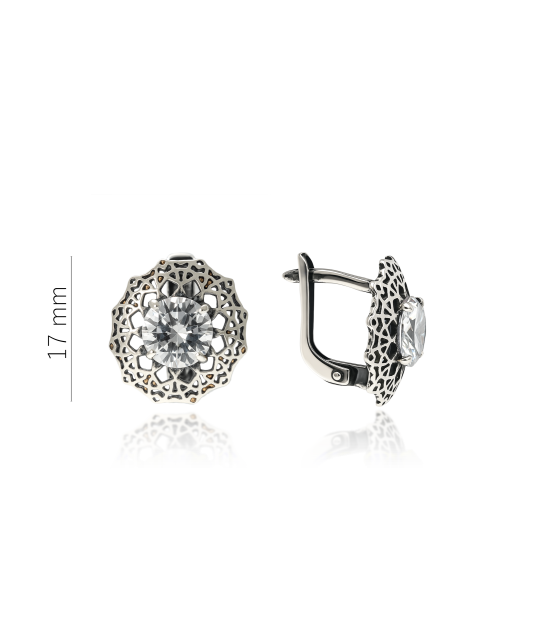 Sterling silver earrings with zirconium