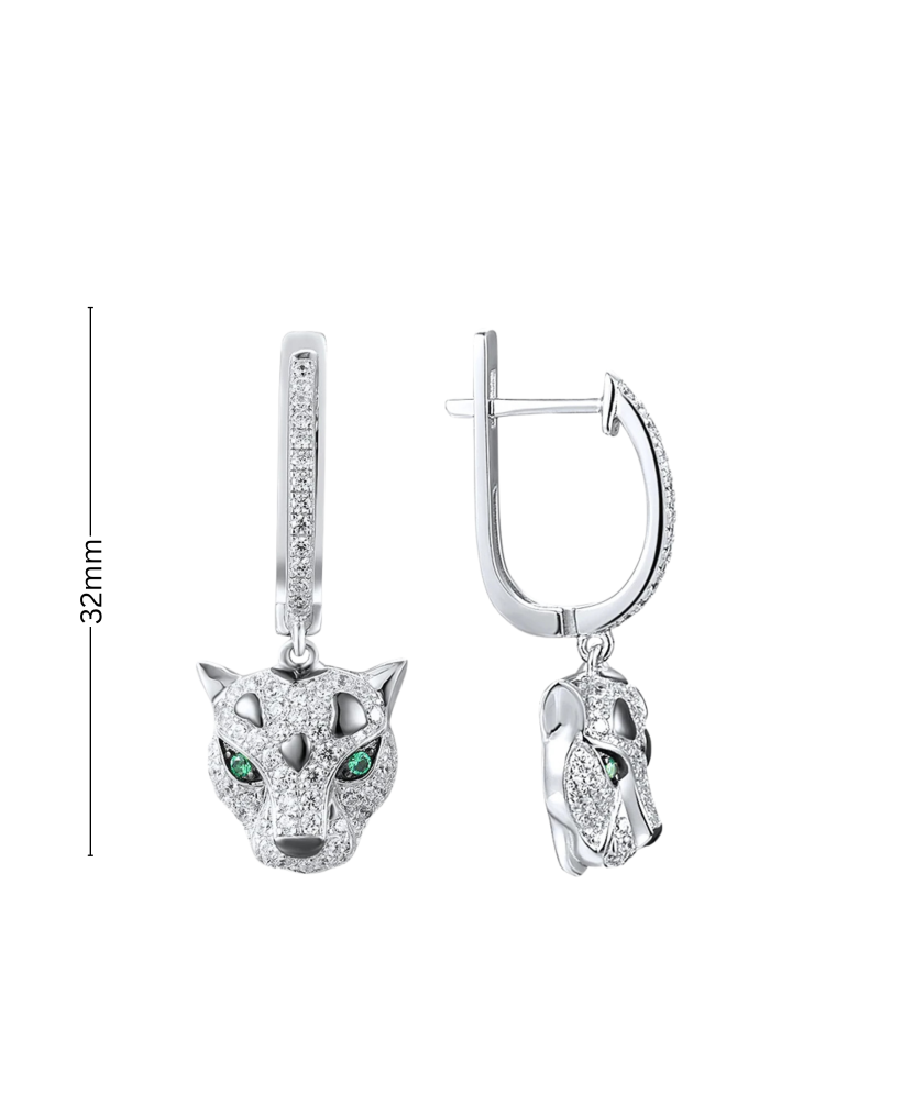 Sterling Silver earrings with zircons and spinels