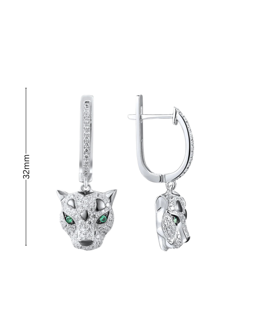 Sterling Silver earrings with zircons and spinels