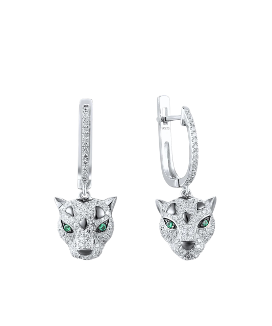 Hopeiset korvakorut spinelleillä ja zirkoneilla