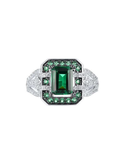 Hopeasormus spinelleillä ja zirkoneilla