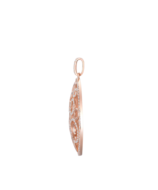 Gilded sterling silver pendant with zircons