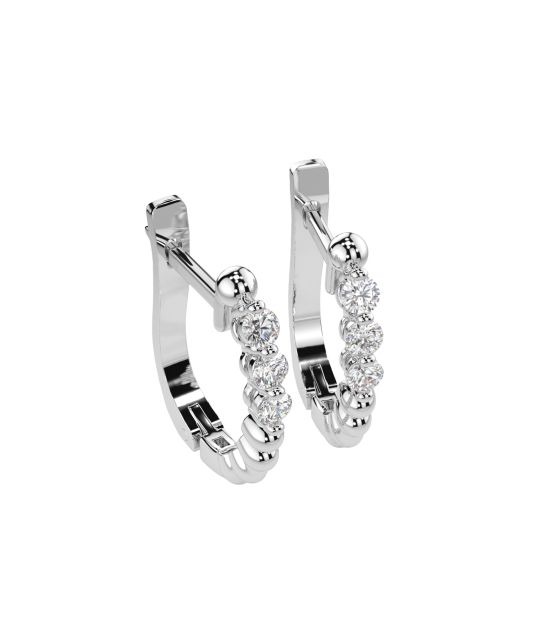 White gold earrings with diamonds