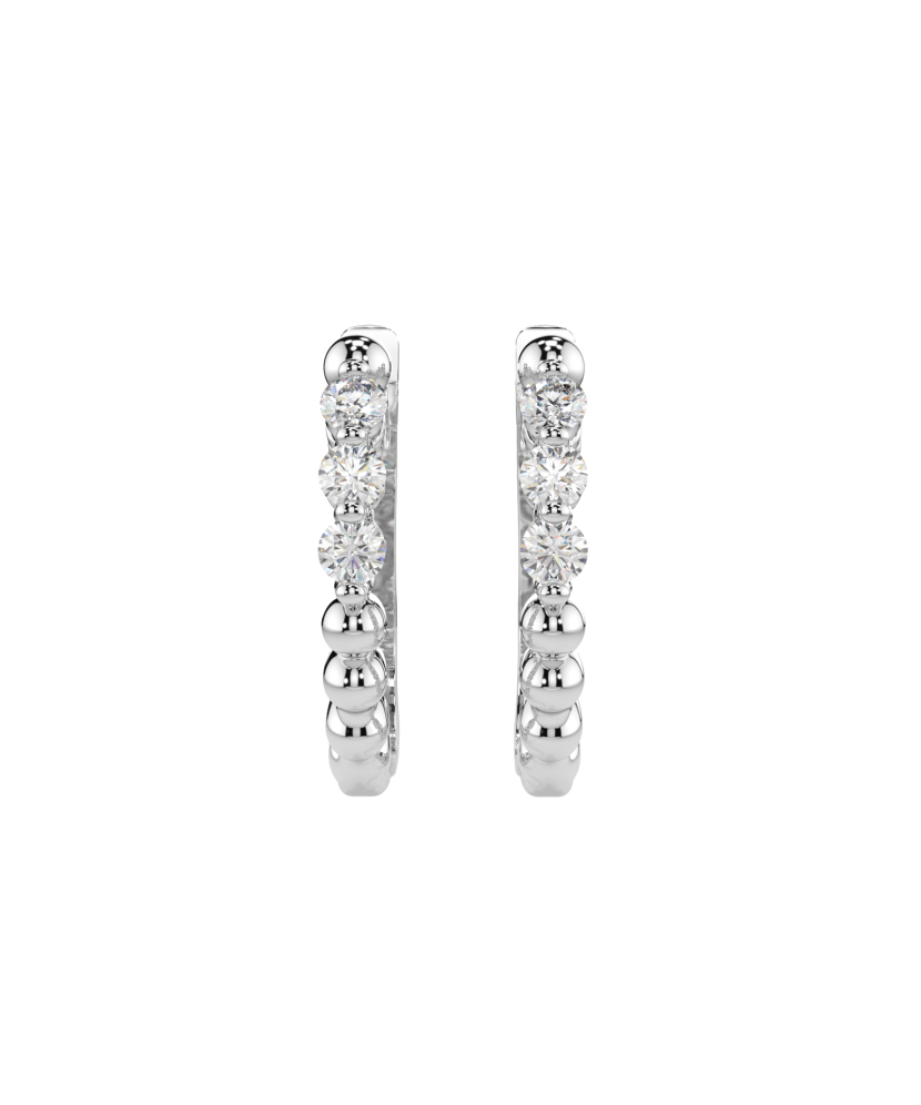 White gold earrings with diamonds