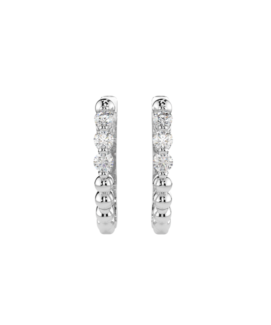 White gold earrings with diamonds