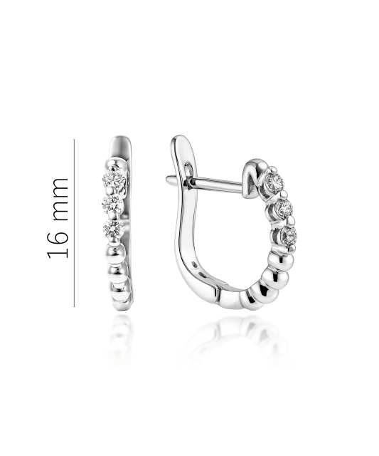 White gold earrings with diamonds