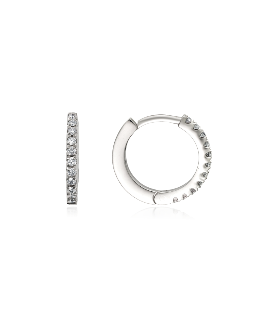 White gold earrings with diamonds