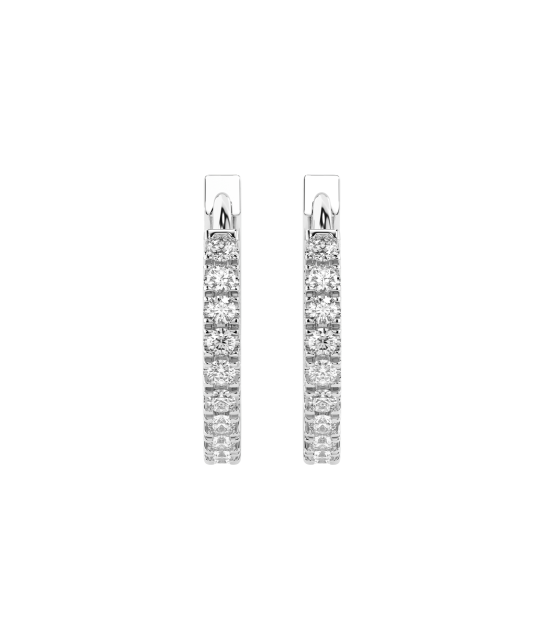 White gold earrings with diamonds