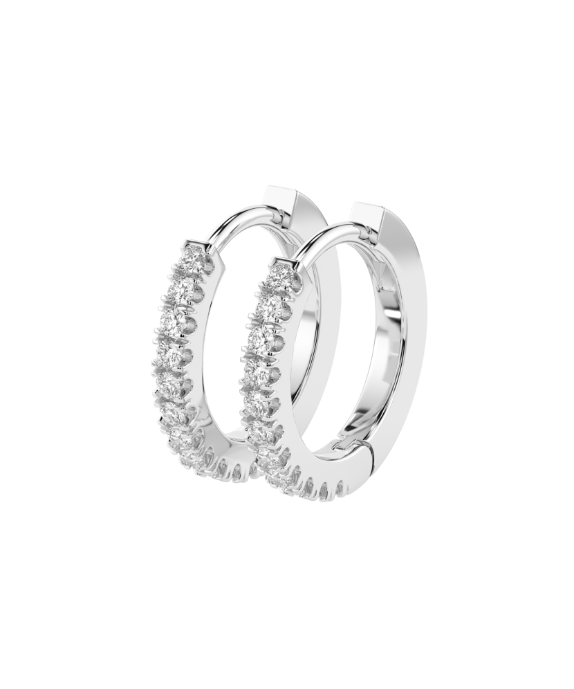 White gold earrings with diamonds