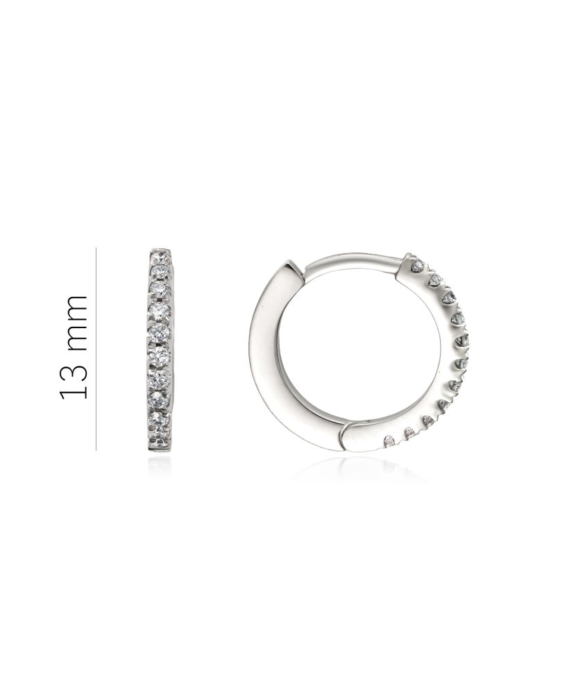 White gold earrings with diamonds