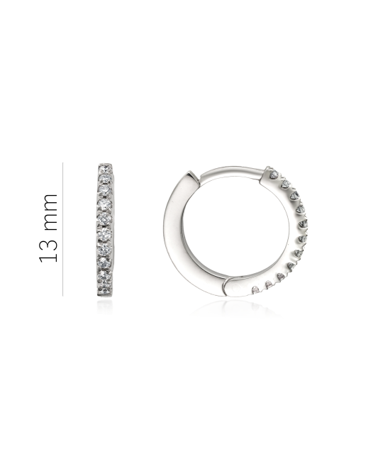 White gold earrings with diamonds