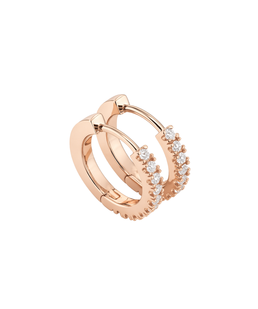 Gold earrings with diamonds