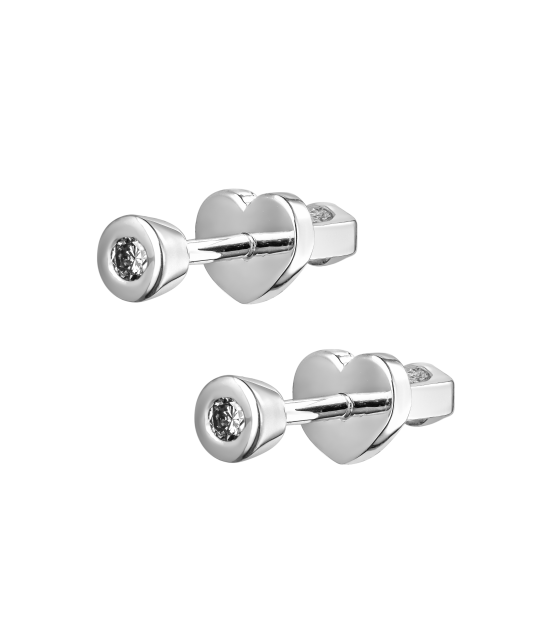 White gold earrings with diamonds