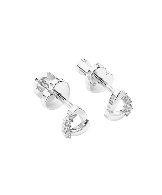 White gold earrings with diamonds