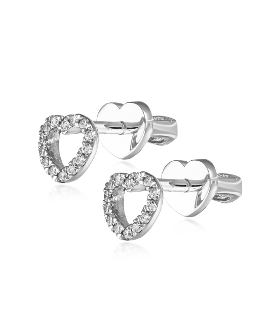 Valkokultaiset korvakorut timanteilla