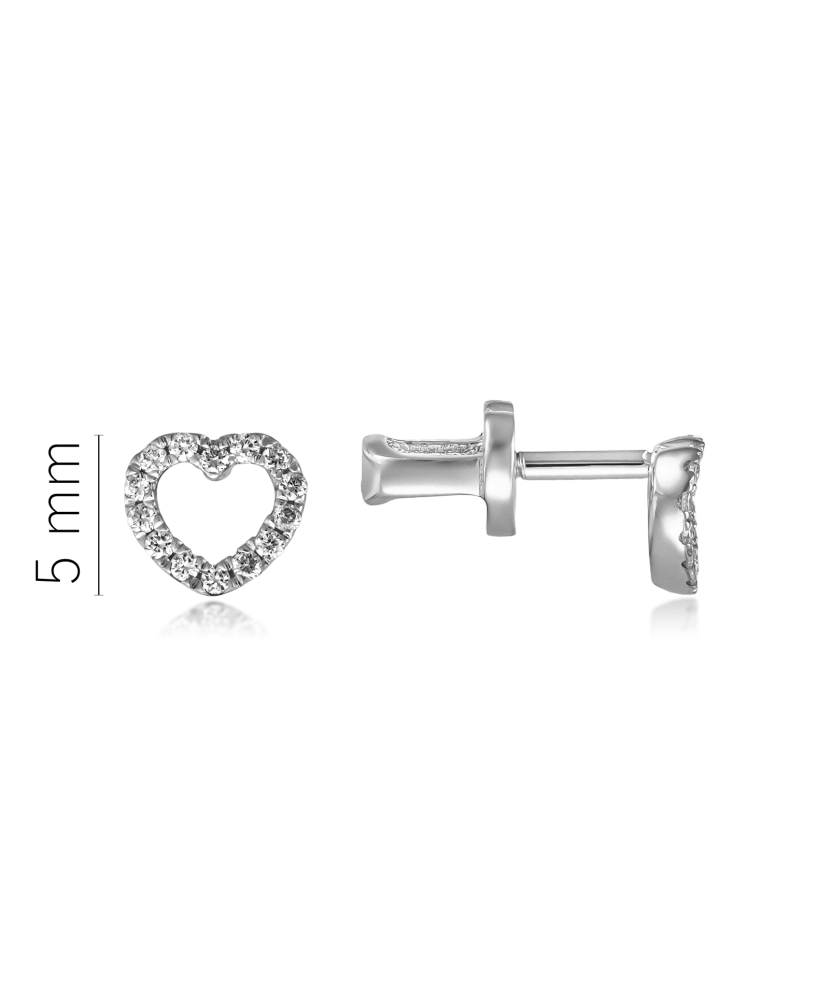 Valkokultaiset korvakorut timanteilla