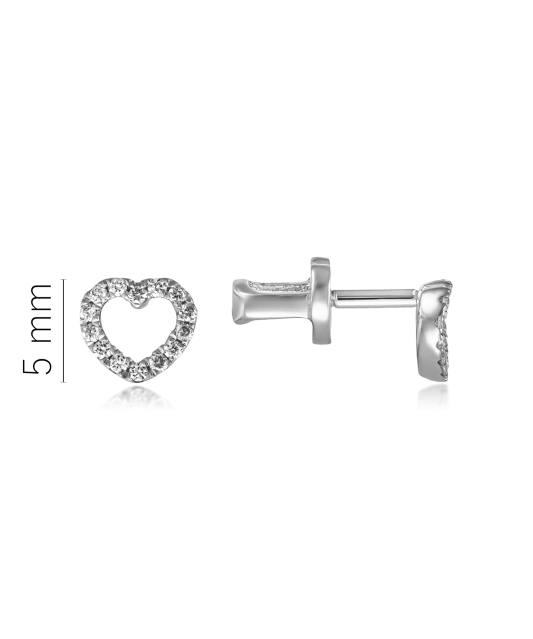 Valkokultaiset korvakorut timanteilla