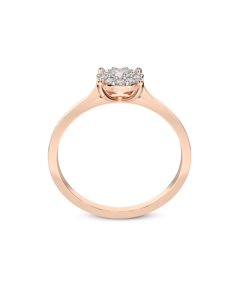 Gold ring with diamonds