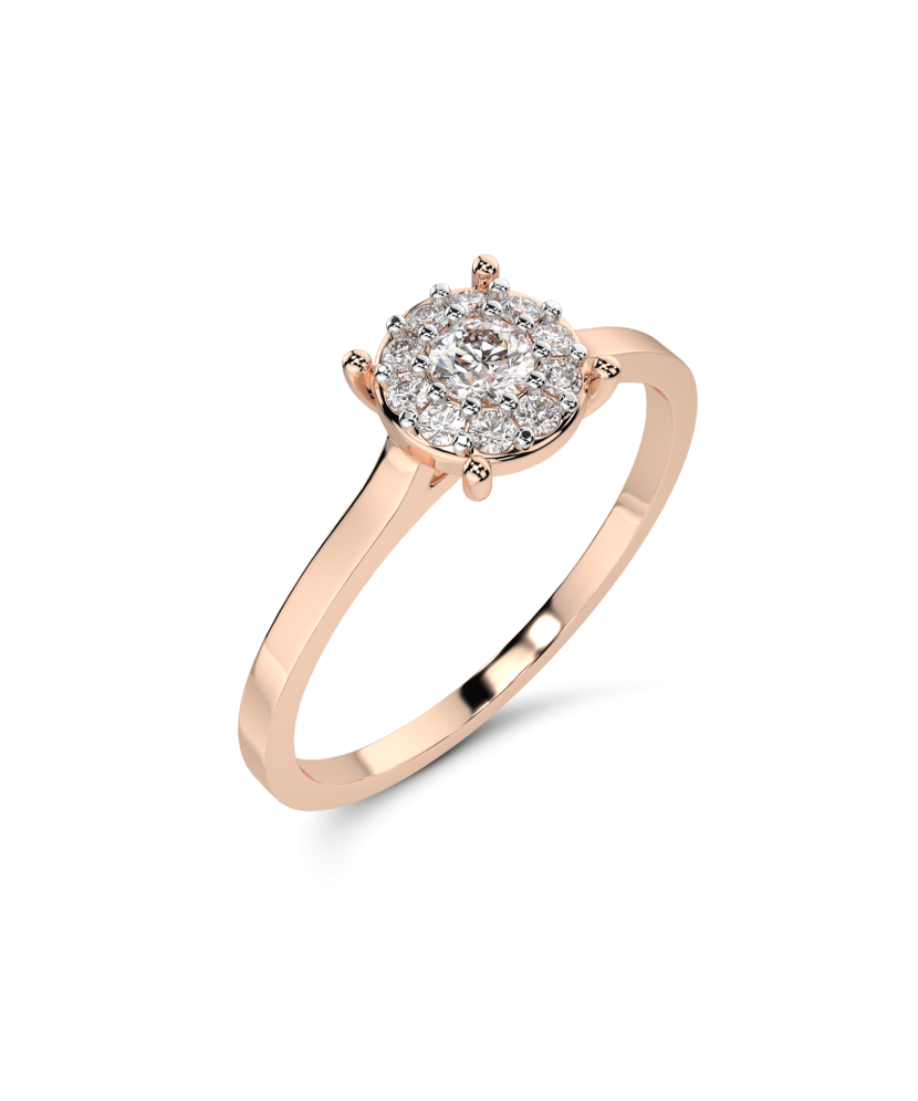 Kultasormus timanteilla