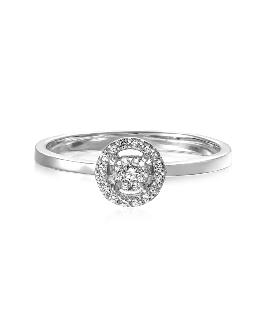 White gold ring with diamonds