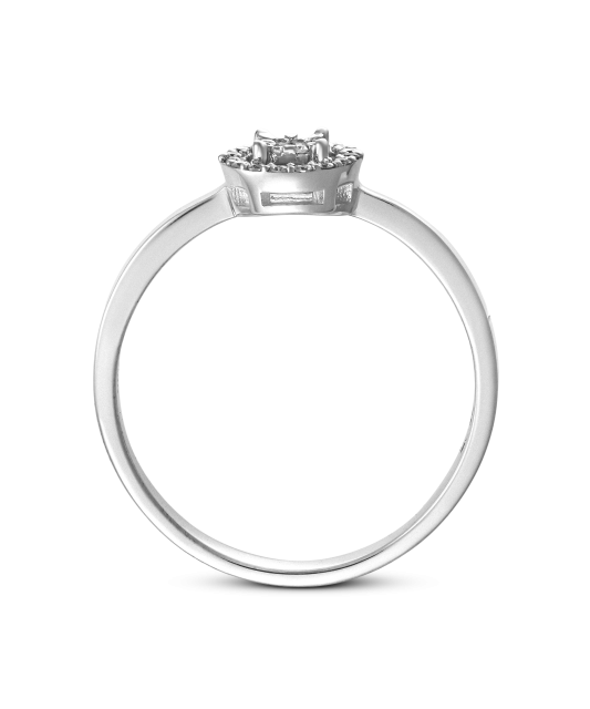 White gold ring with diamonds