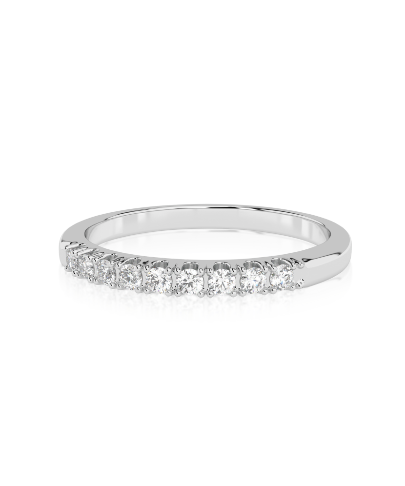 White gold ring with diamonds