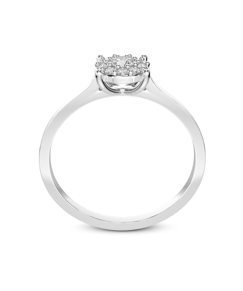White gold ring with diamonds