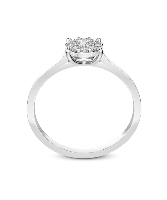 White gold ring with diamonds