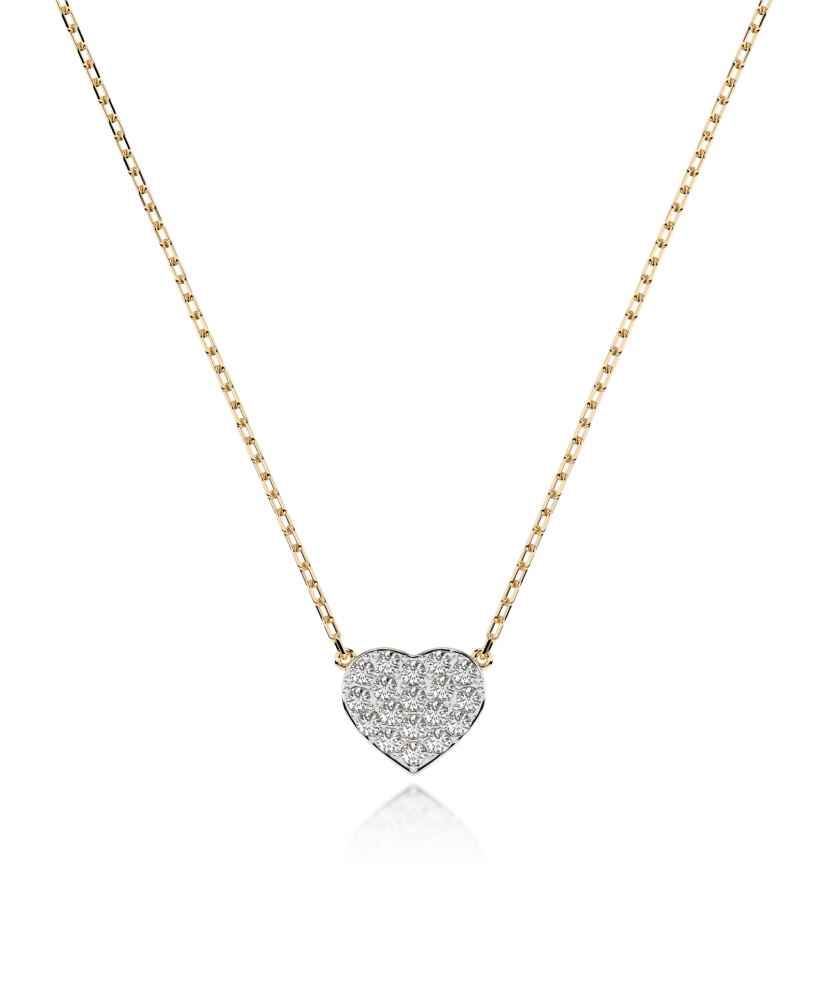 Yellow Gold chain with diamond pendant