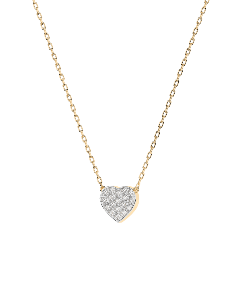 Yellow Gold chain with diamond pendant