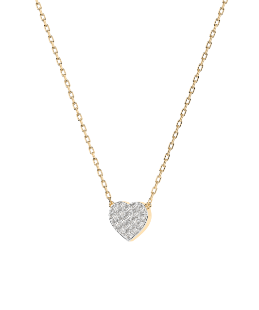 Yellow Gold chain with diamond pendant