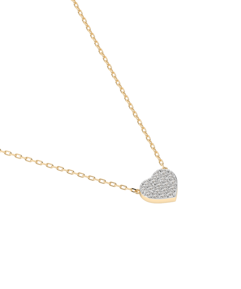 Yellow Gold chain with diamond pendant