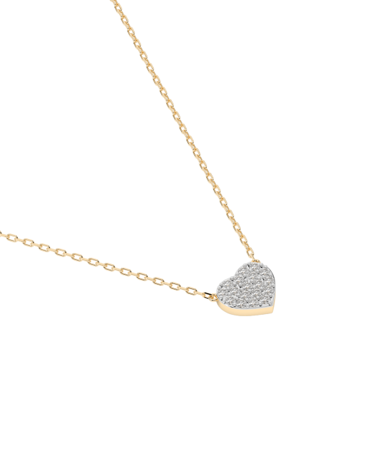 Yellow Gold chain with diamond pendant